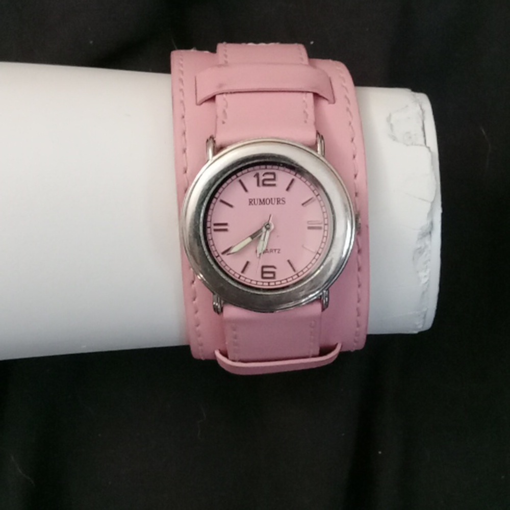 Pink leather watch